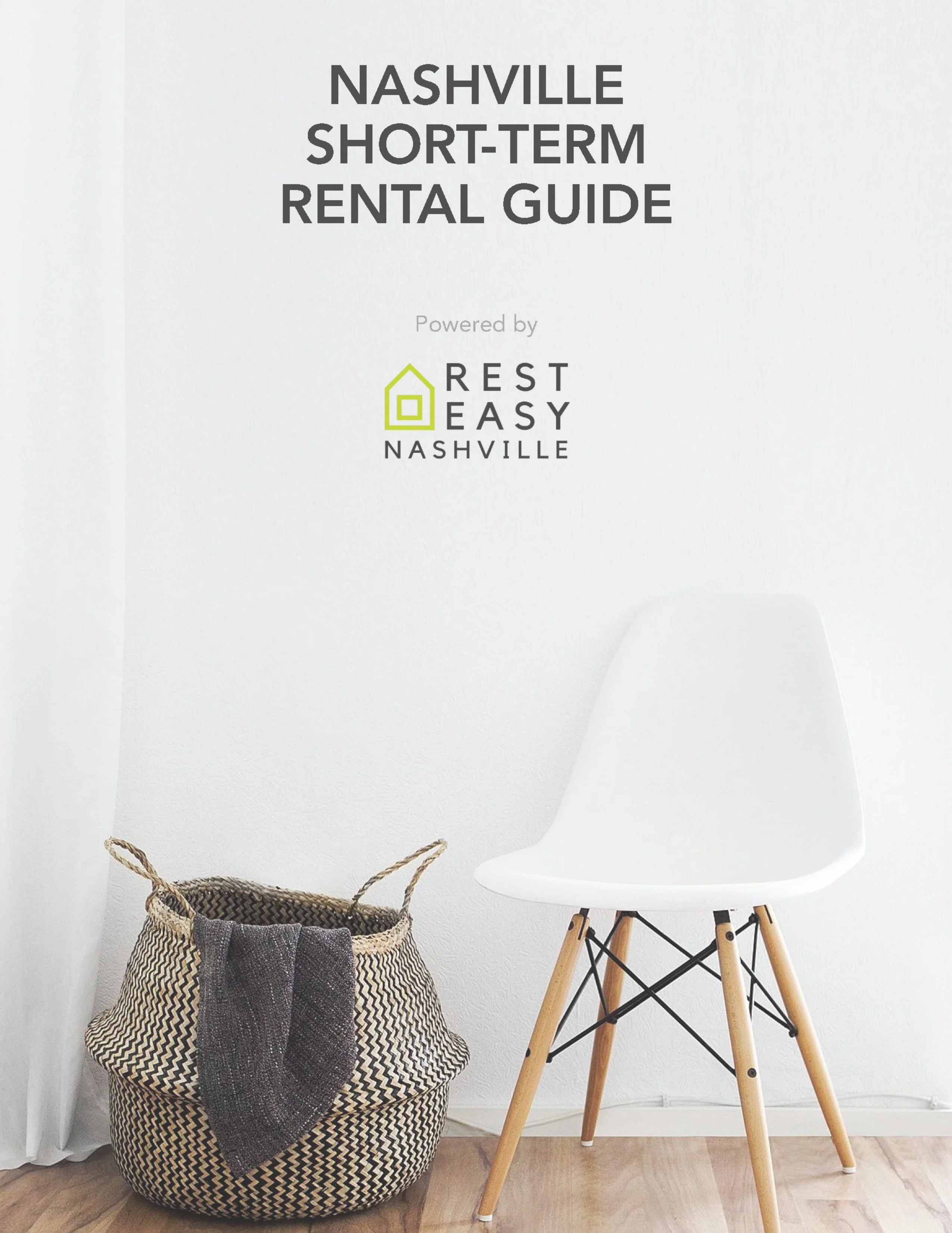 Nashville Short-Term Rental Guide cover by Rest Easy Nashville